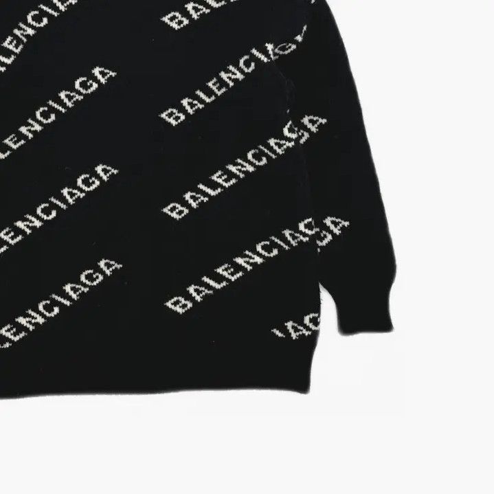 Balenciaga Balenciaga All Over Logo Knit Sweater Size US XS / EU 42 / 0 - 6 Thumbnail