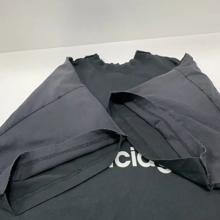 Balenciaga Balenciaga Logo Print Black Short Sleeve T-Shirt Size US M / EU 48-50 / 2 - 12 Thumbnail