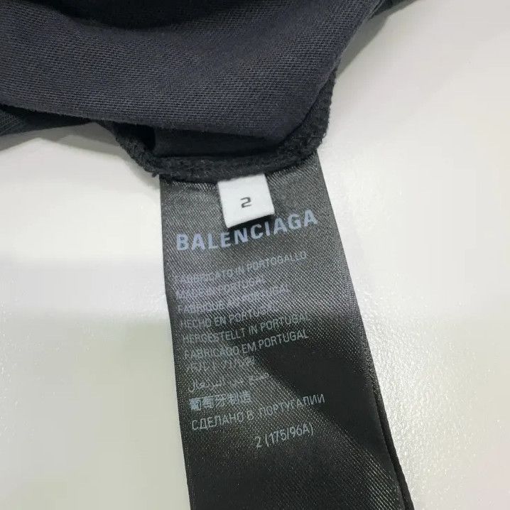 Balenciaga Balenciaga Logo Print Black Short Sleeve T-Shirt Size US M / EU 48-50 / 2 - 5 Thumbnail