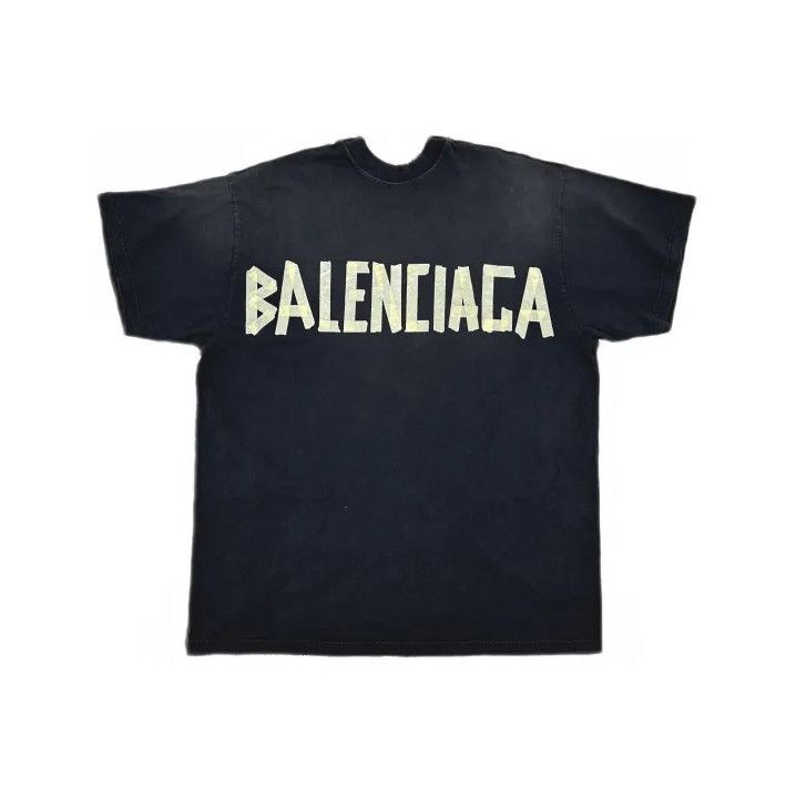 Balenciaga Balenciaga Logo Print Black Short Sleeve T-Shirt Size US M / EU 48-50 / 2 - 2 Thumbnail