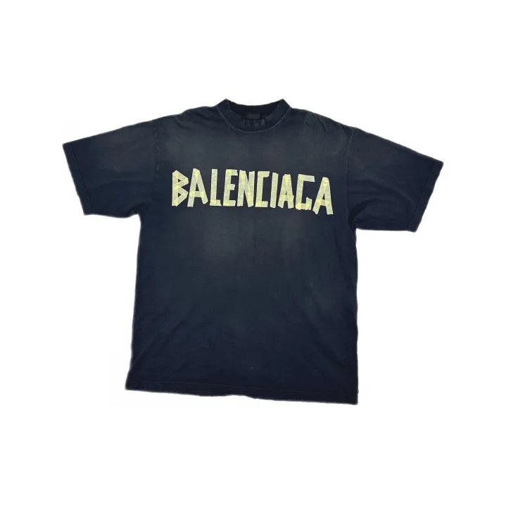 Balenciaga Balenciaga Black Logo Crew Neck Short Sleeve T-Shirt Size US M / EU 48-50 / 2 - 2 Thumbnail