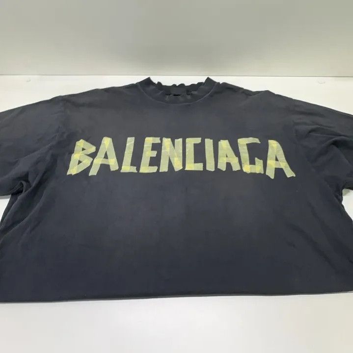 Balenciaga Balenciaga Black Logo Crew Neck Short Sleeve T-Shirt Size US M / EU 48-50 / 2 - 10 Thumbnail