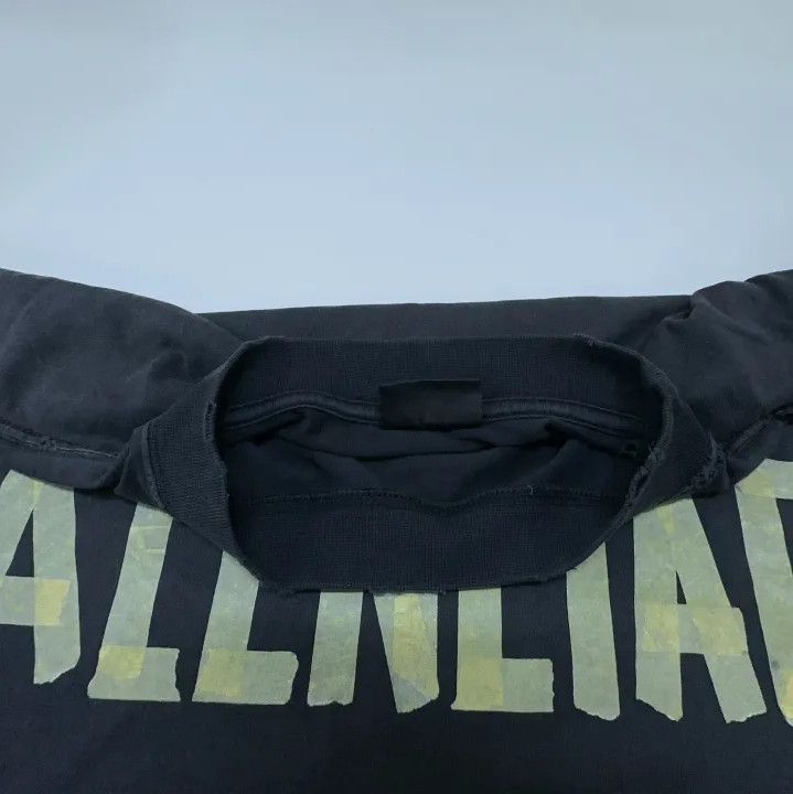 Balenciaga Balenciaga Black Logo Crew Neck Short Sleeve T-Shirt Size US M / EU 48-50 / 2 - 7 Thumbnail
