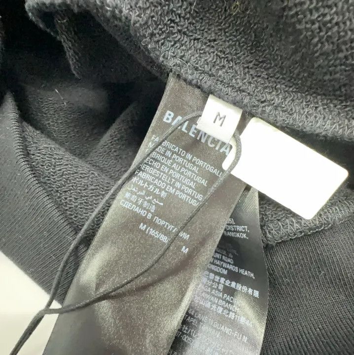 Balenciaga Balenciaga Black Embroidered Long Sleeve Sweatshirt Size US M / EU 48-50 / 2 - 4 Thumbnail