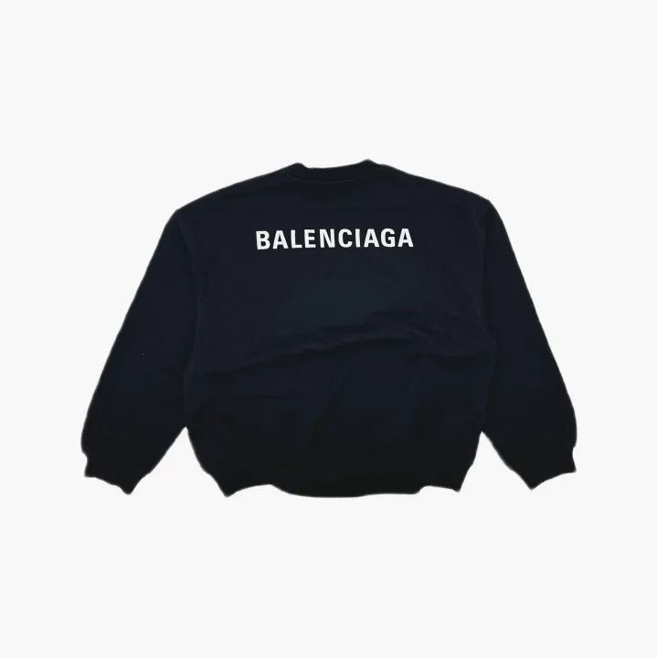 Balenciaga Balenciaga Black Embroidered Long Sleeve Sweatshirt Size US M / EU 48-50 / 2 - 3 Thumbnail