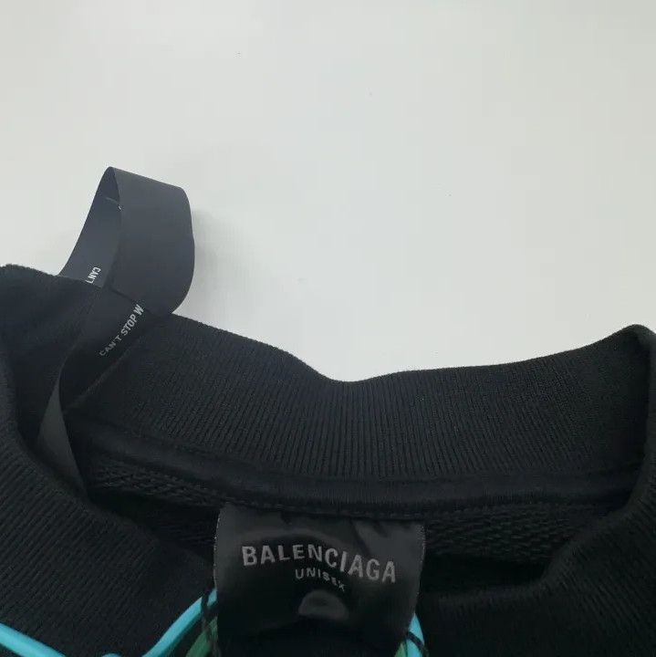 Balenciaga Balenciaga Black Logo Printed Long Sleeve Sweatshirt Size US M / EU 48-50 / 2 - 3 Thumbnail