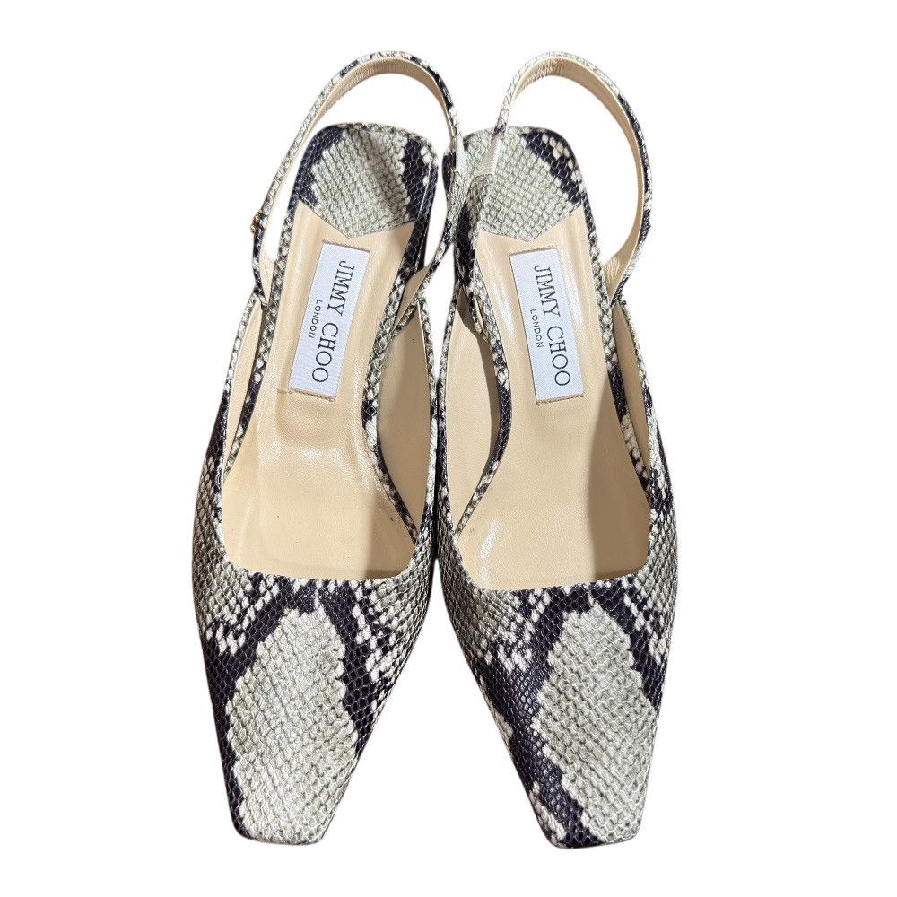 Jimmy Choo Jimmy Choo Jimmy Choo Python Leather Pumps Natural Material Shoes DUTY FREE for USA Size ONE SIZE - 3 Thumbnail