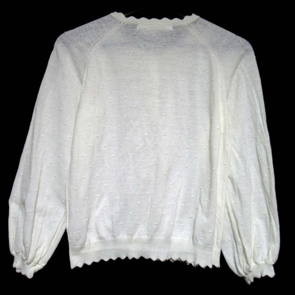 Other Other PINK HOUSE Scallop Dot Knit Cardigan Cotton Tops DUTY FREE for USA Size ONE SIZE - 2 Thumbnail