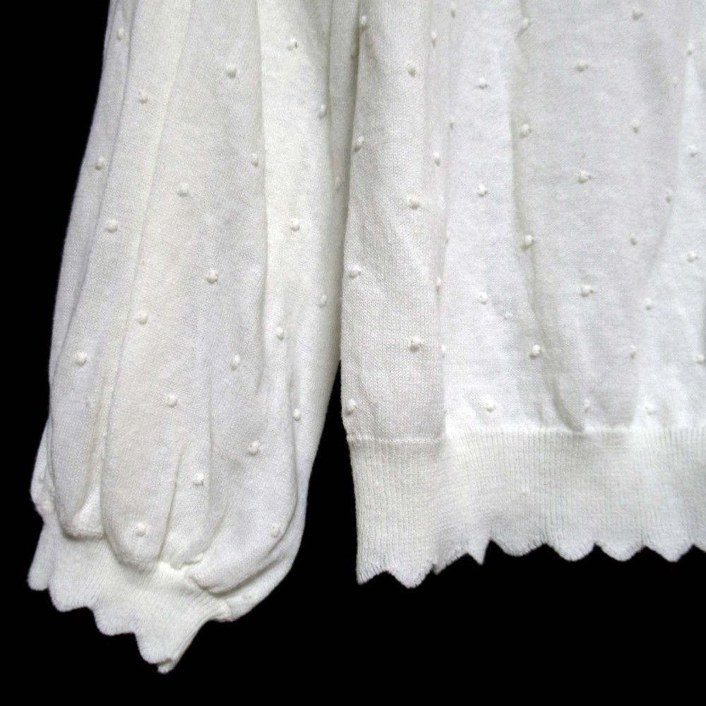 Other Other PINK HOUSE Scallop Dot Knit Cardigan Cotton Tops DUTY FREE for USA Size ONE SIZE - 4 Thumbnail