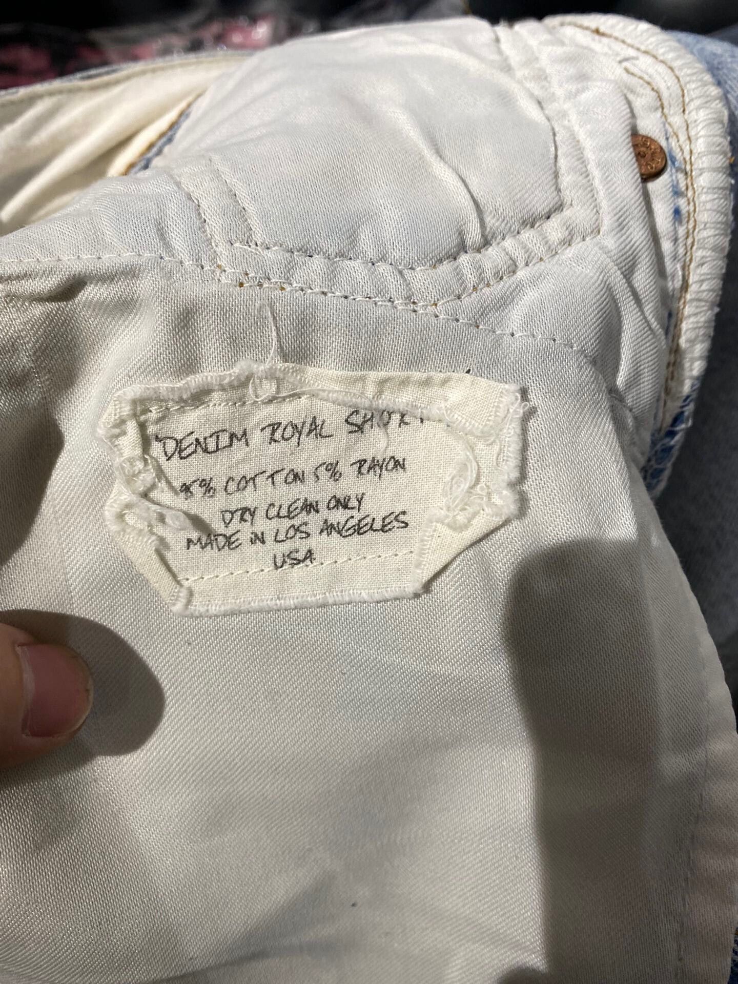 Greg Lauren greg lauren blue denim shorts for women Size 22" - 8 Thumbnail