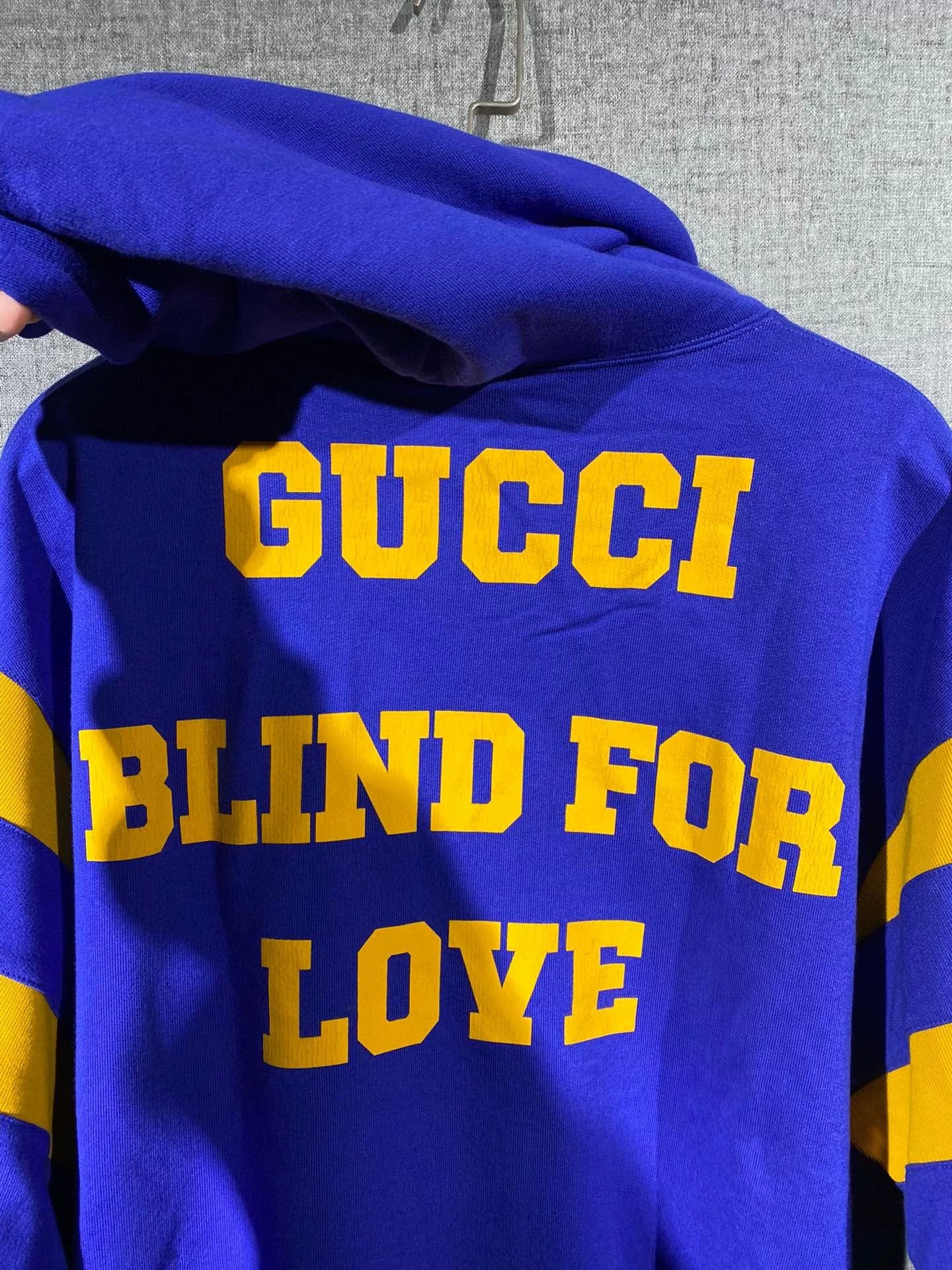Gucci gucci men's hooded sweatshirt blue and yellow Size US M / EU 48-50 / 2 - 4 Thumbnail