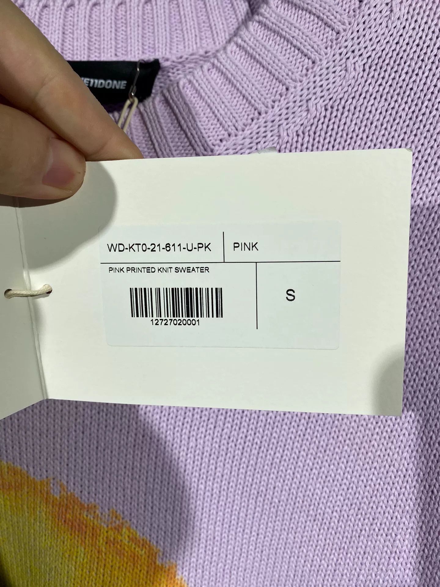 WE11DONE we11done unisex sweater in soft lavender Size US S / EU 44-46 / 1 - 5 Thumbnail