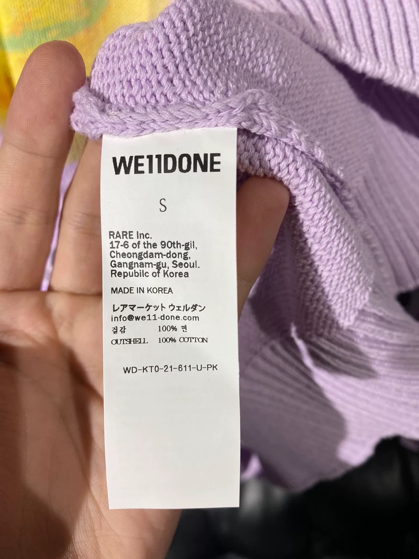 WE11DONE we11done unisex sweater in soft lavender Size US S / EU 44-46 / 1 - 6 Thumbnail