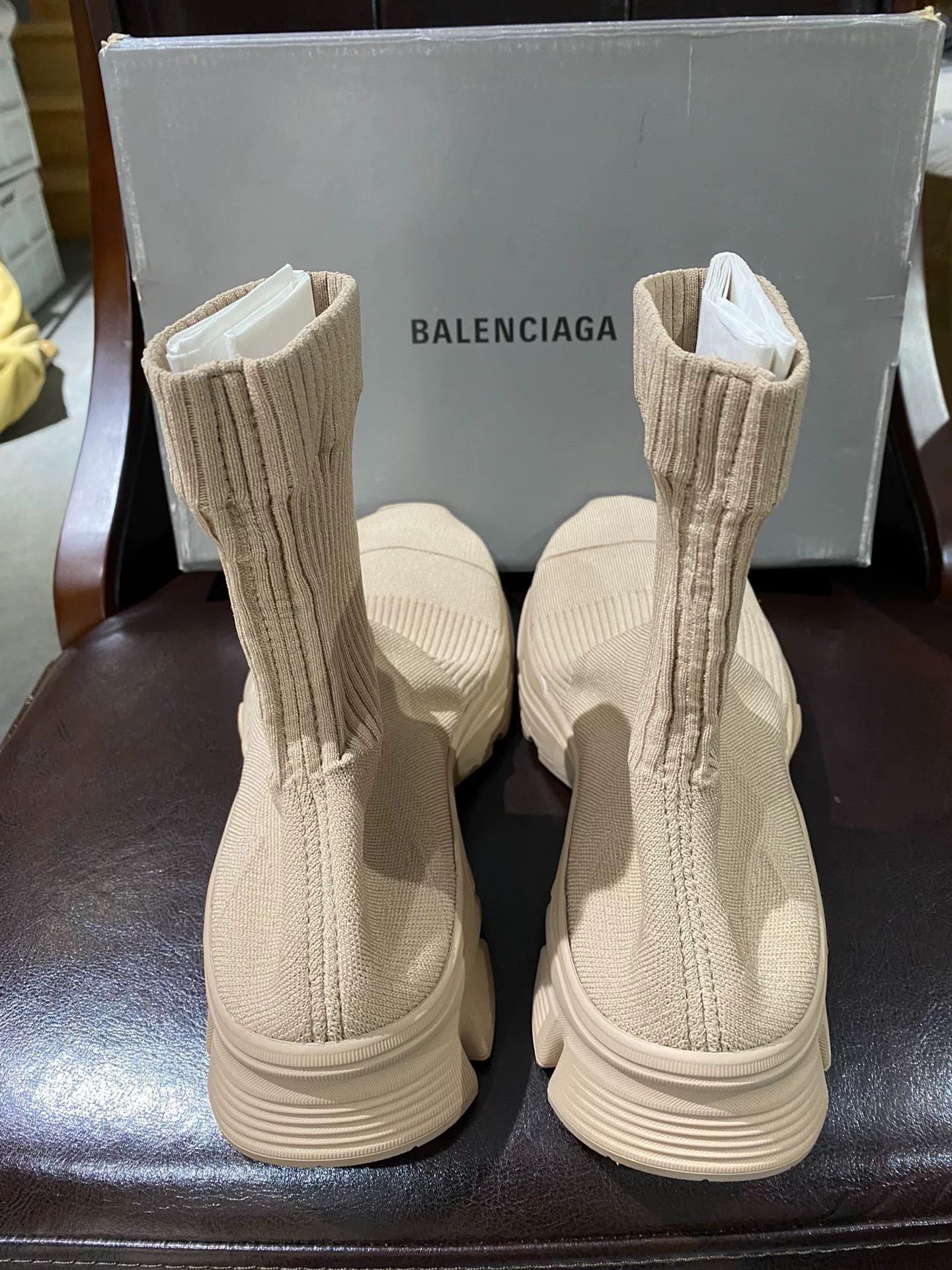 Balenciaga balenciaga men's sock sneakers beige color Size US 9 / EU 42 - 7 Thumbnail