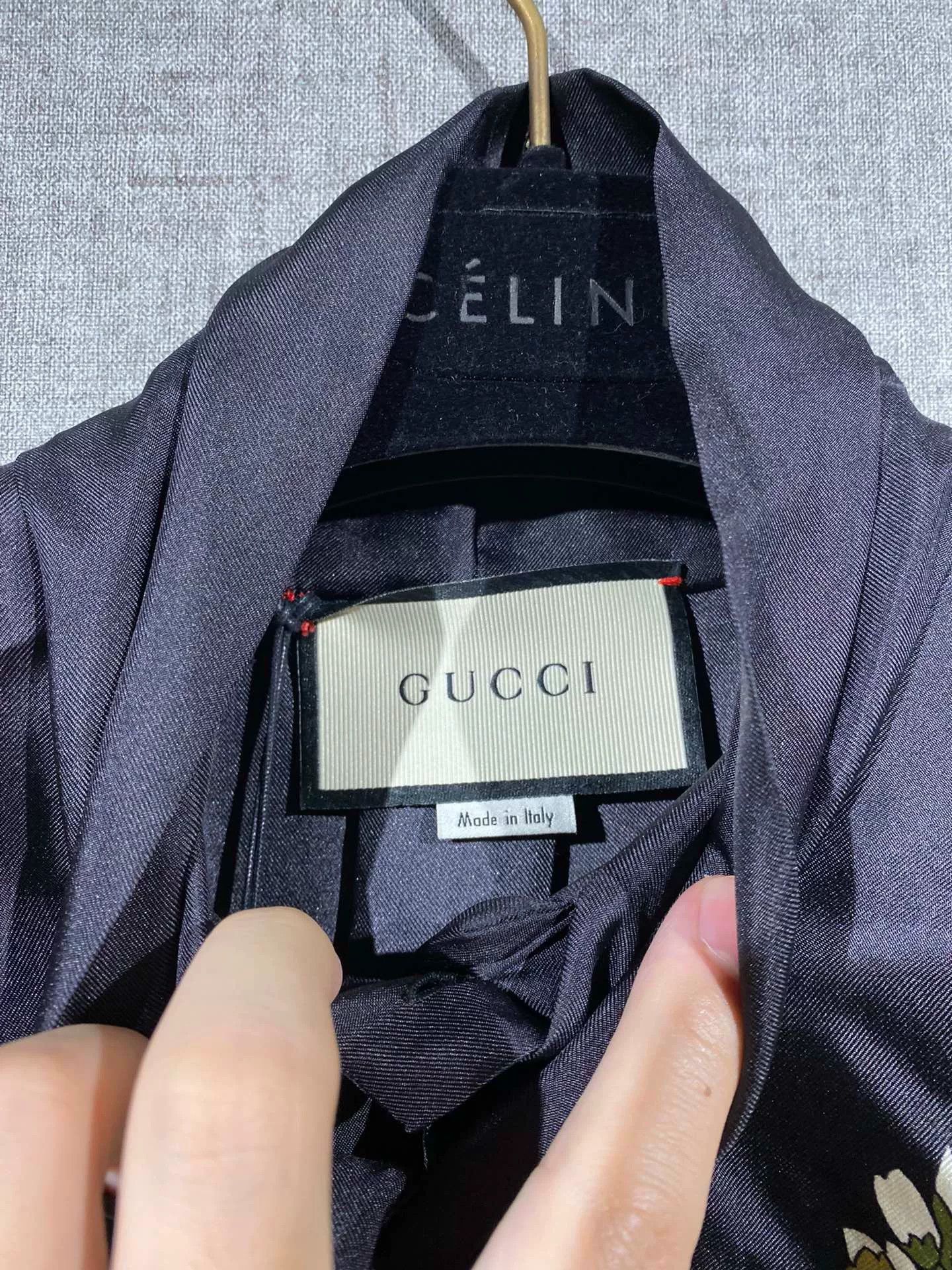 Gucci floral silk blouse jacket by gucci Size L / US 10 / IT 46 - 4 Thumbnail