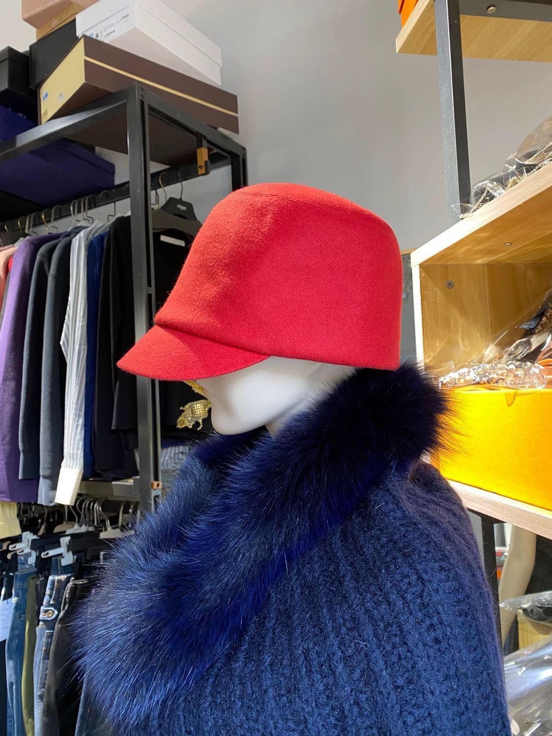 Hermes red hermes hat worn once Size ONE SIZE - 7 Thumbnail