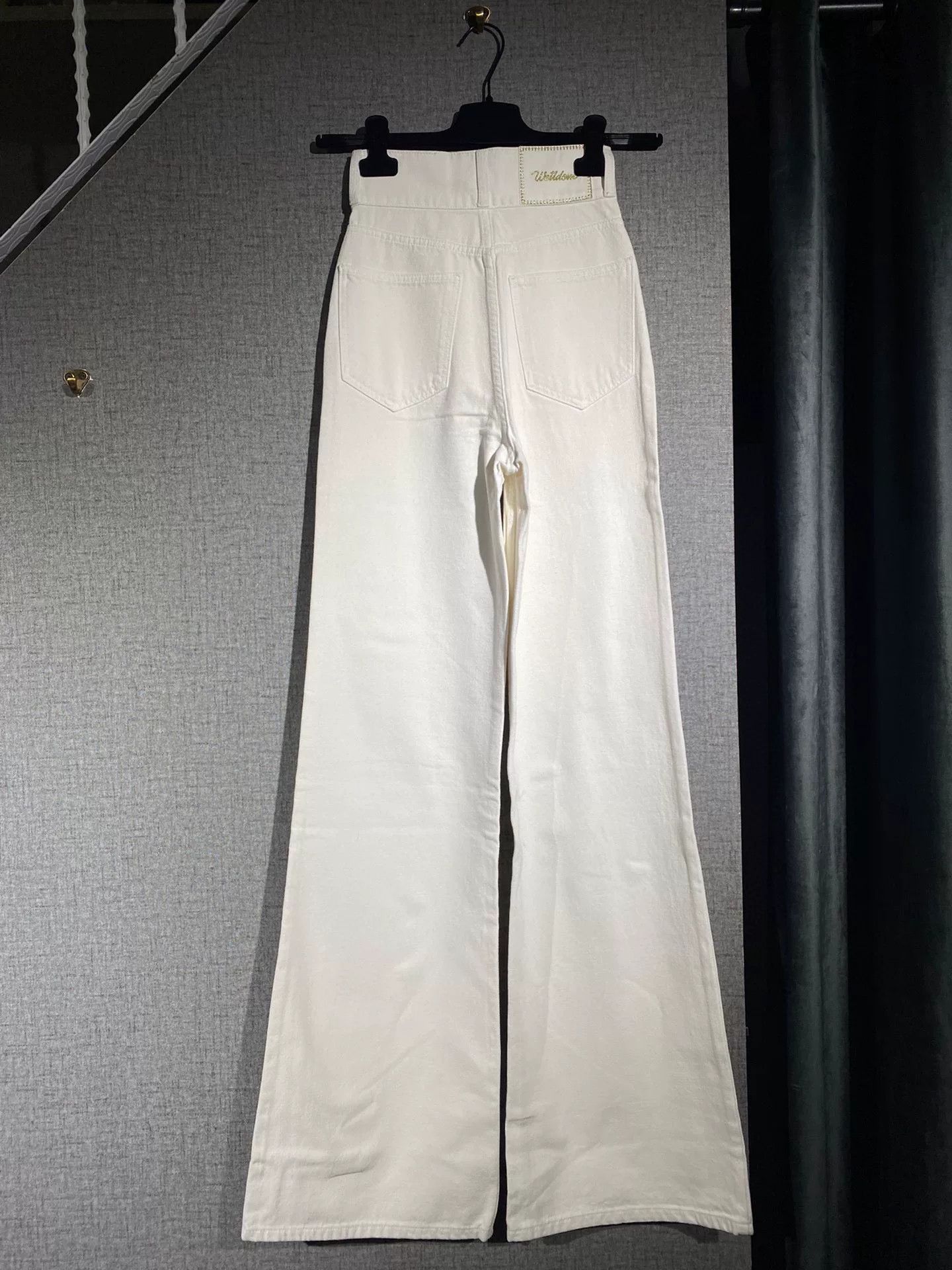 WE11DONE high-waisted wide-leg denim pants Size 22" - 2 Thumbnail