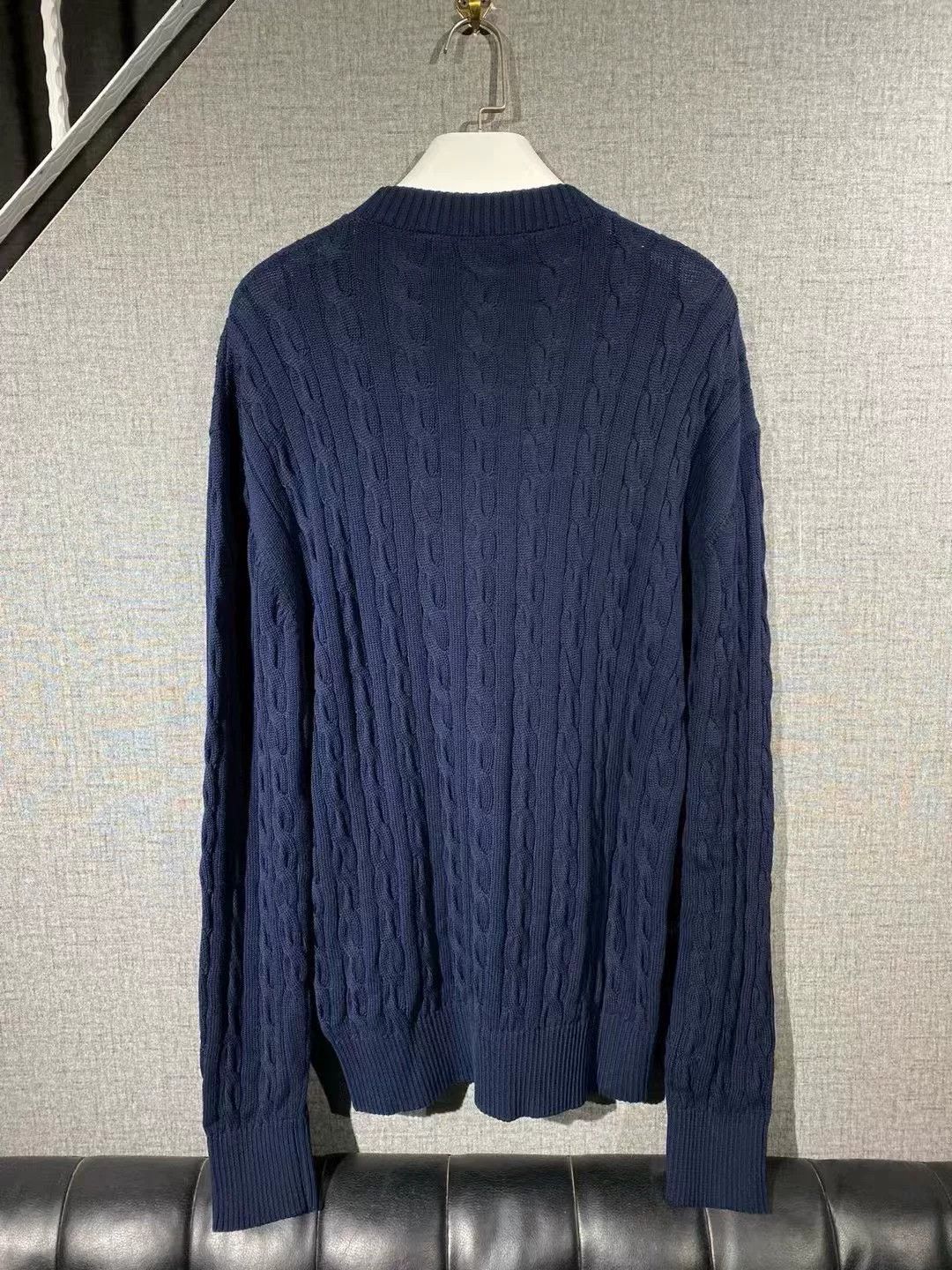 Palm Angels stylish navy cable-knit sweater for men Size US L / EU 52-54 / 3 - 2 Thumbnail