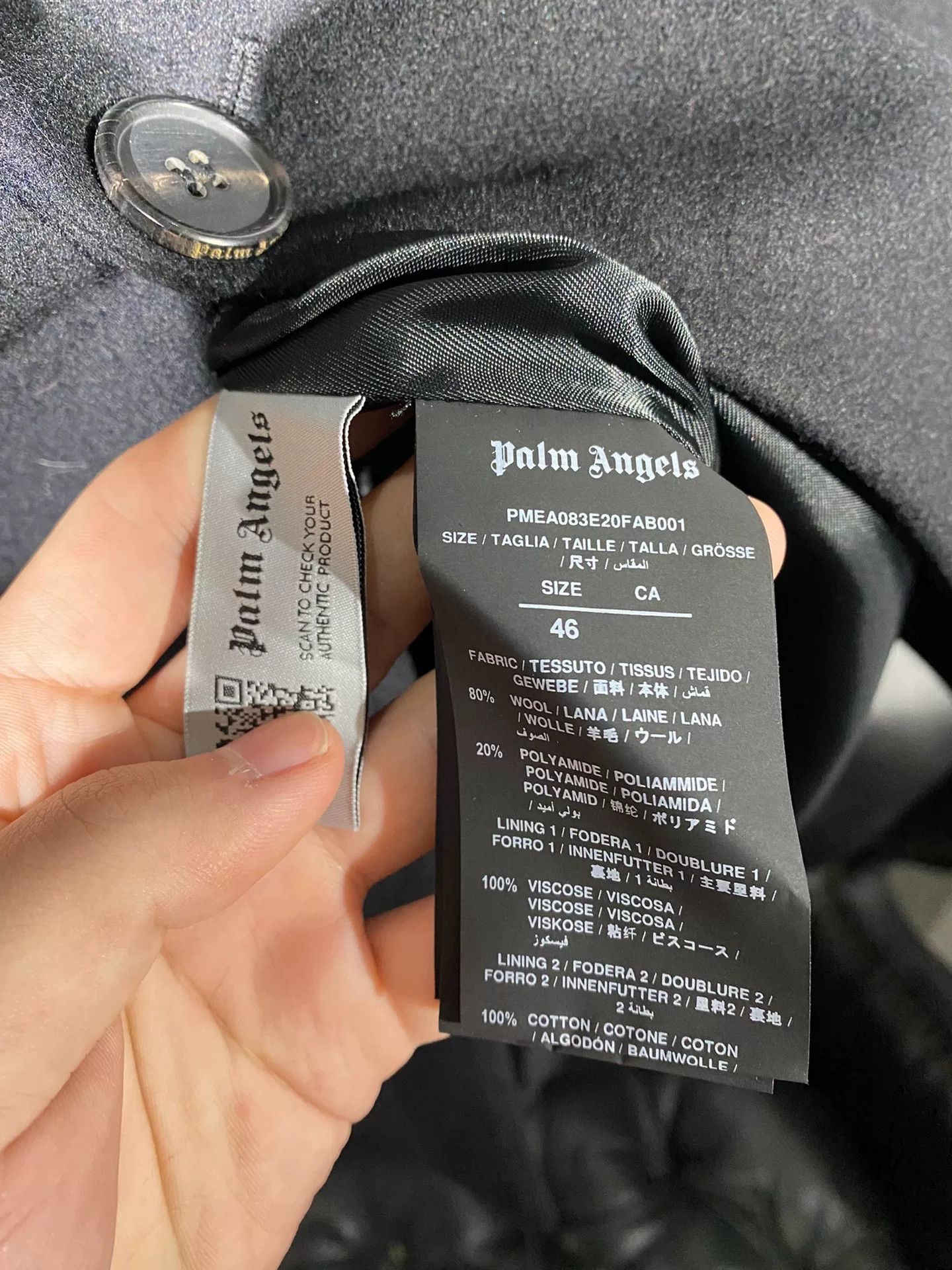 Palm Angels black palm angels coat with tags Size US L / EU 52-54 / 3 - 7 Thumbnail