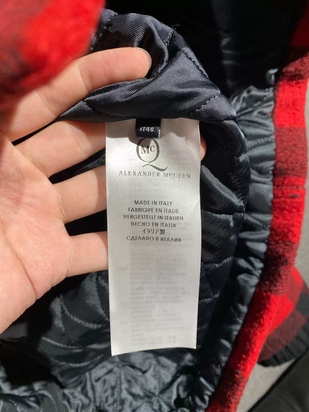 Alexander McQueen red checkered wool coat by mcqueen Size US L / EU 52-54 / 3 - 5 Thumbnail