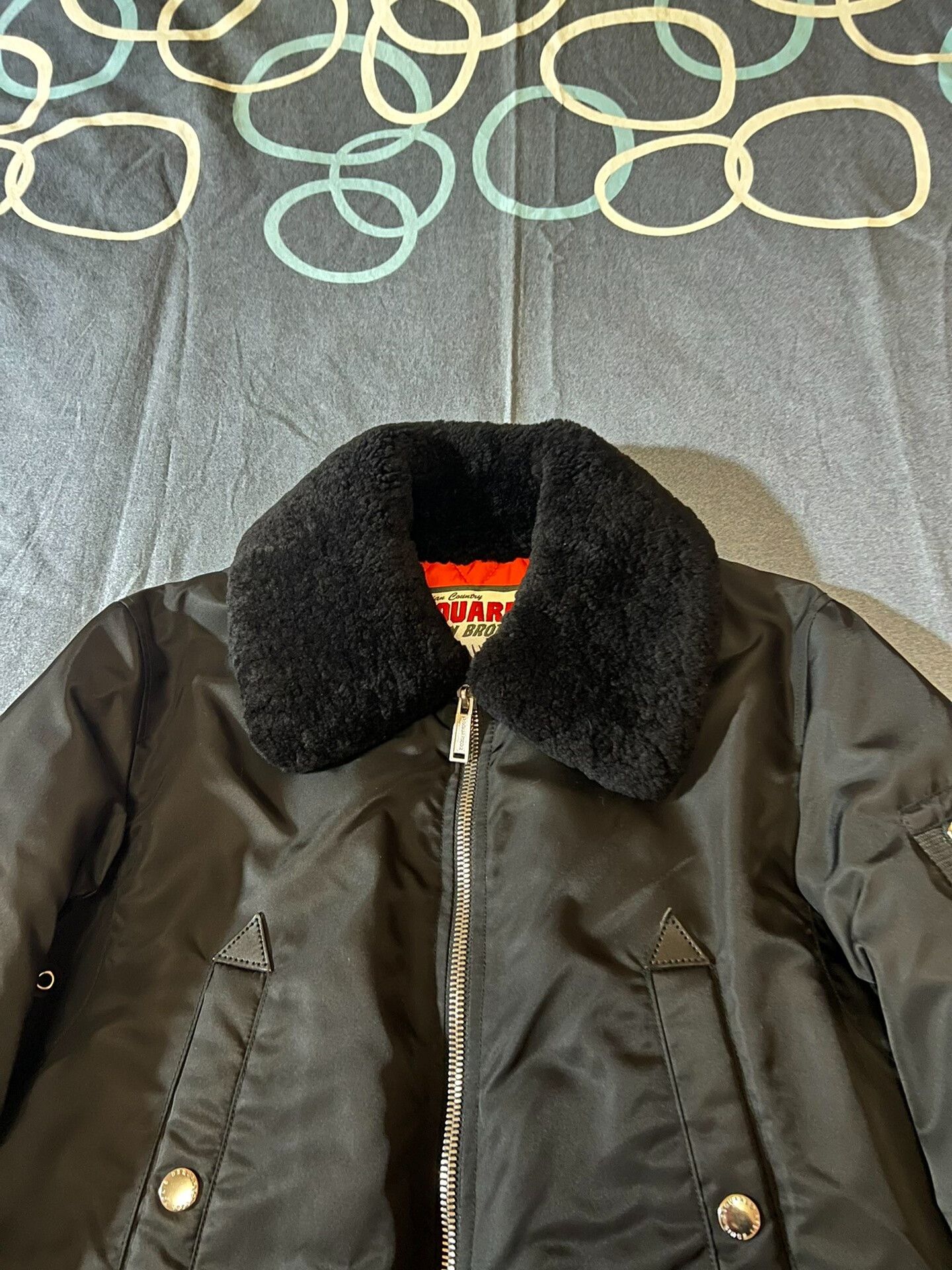 Dsquared2 dsquared2 black bomber jacket with fur collar Size US L / EU 52-54 / 3 - 2 Thumbnail