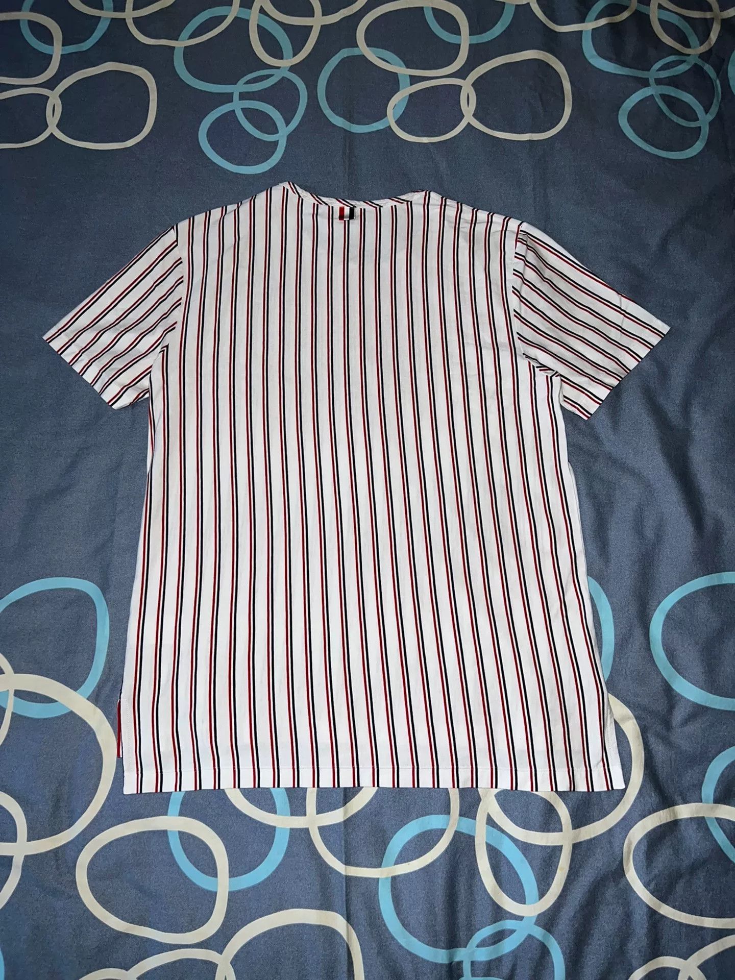 Thom Browne thom browne striped logo short sleeve t-shirt Size US M / EU 48-50 / 2 - 3 Thumbnail