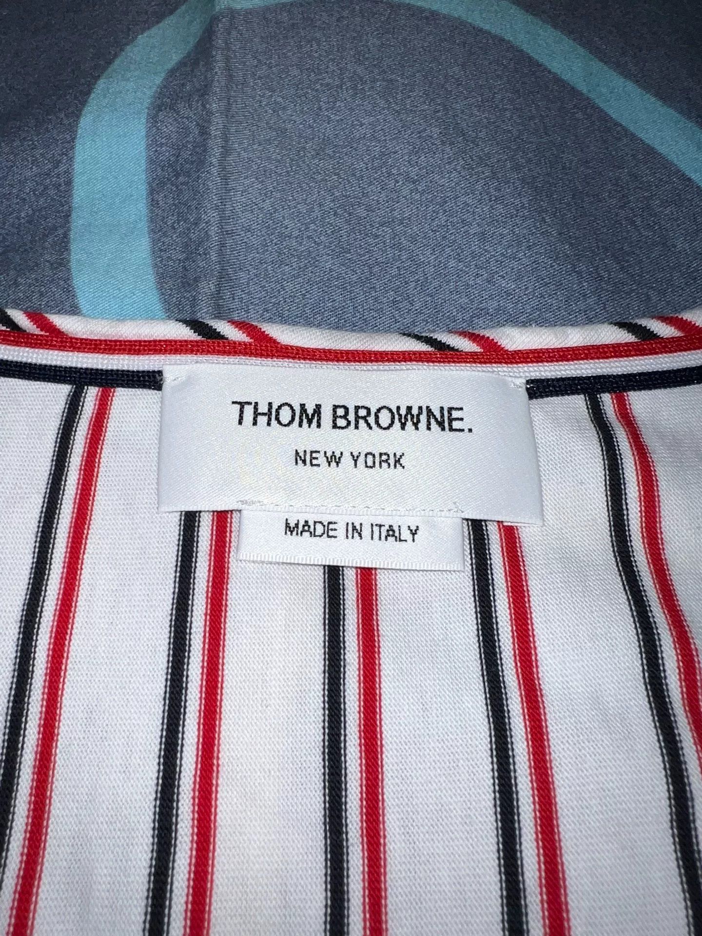 Thom Browne thom browne striped logo short sleeve t-shirt Size US M / EU 48-50 / 2 - 4 Thumbnail