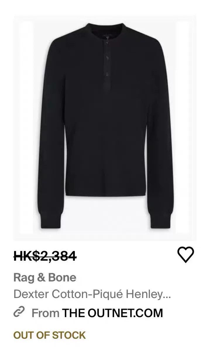 Rag & Bone classic henley waffle knit pullover sweater Size US XL / EU 56 / 4 - 7 Thumbnail
