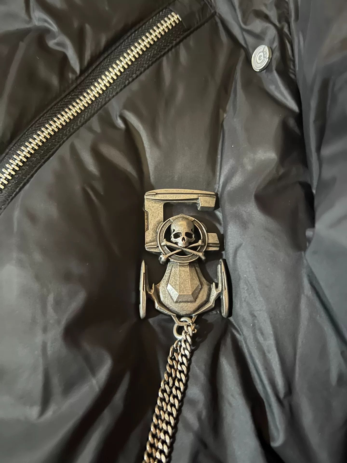 C2H4 oversized black metallic skeleton puffer jacket Size US S / EU 44-46 / 1 - 3 Thumbnail