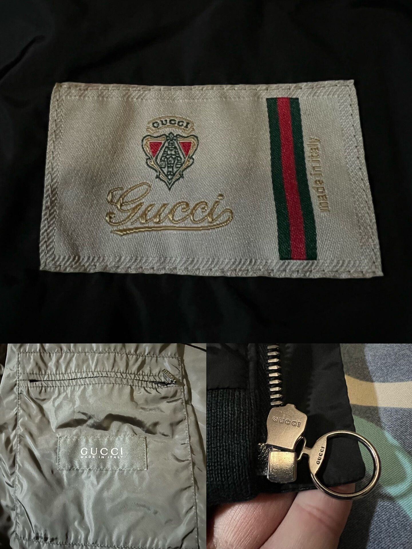 Gucci gucci logo embroidered jacket in black Size US L / EU 52-54 / 3 - 9 Thumbnail