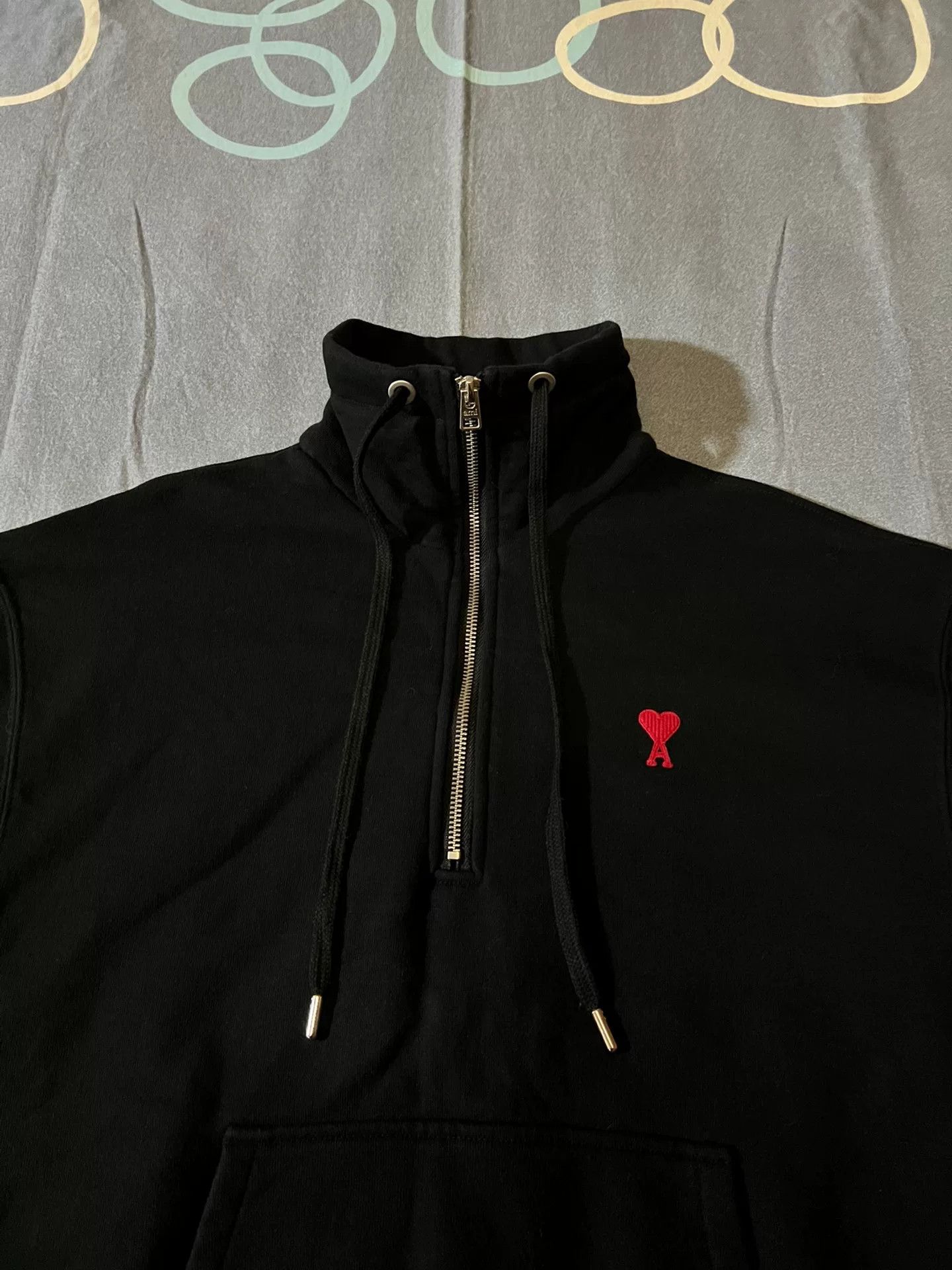 AMI ami red logo half-zip black sweatshirt Size US S / EU 44-46 / 1 - 2 Thumbnail