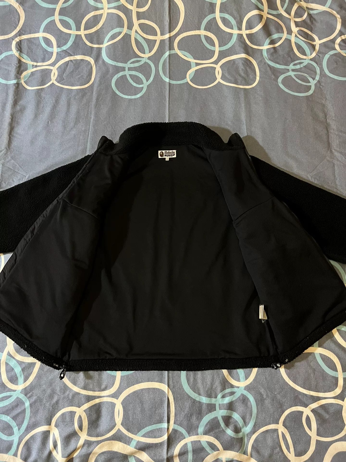 Bape black thick teddy bear fleece zip jacket Size US XL / EU 56 / 4 - 5 Thumbnail