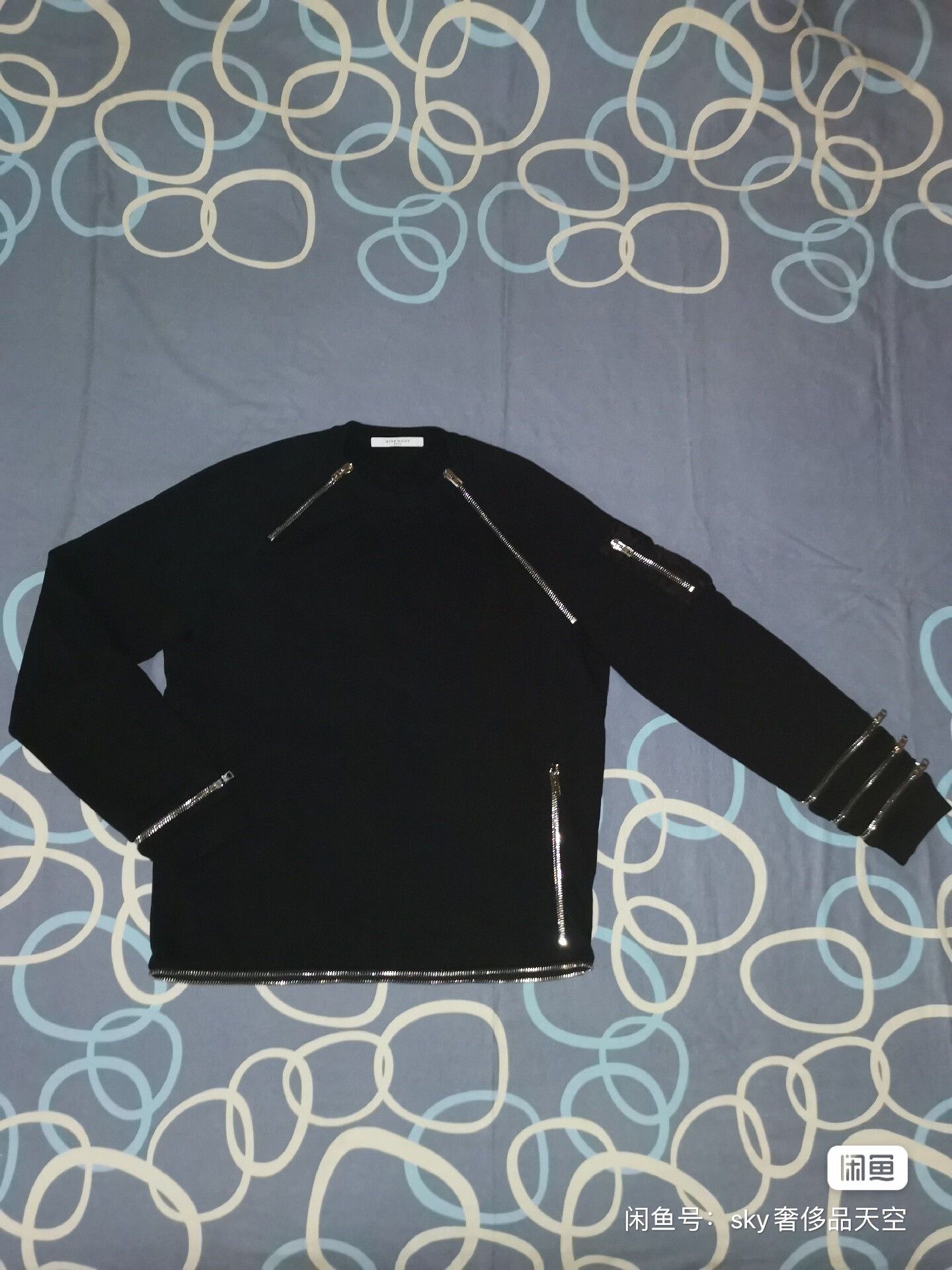 Givenchy givenchy oversized black sweatshirt with zippers Size US M / EU 48-50 / 2 - 2 Thumbnail