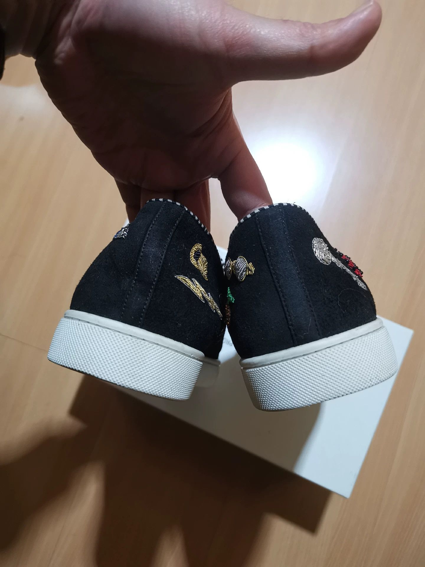 Christian Louboutin christian louboutin men's slip-on shoes with embroidery Size US 10 / EU 43 - 6 Thumbnail