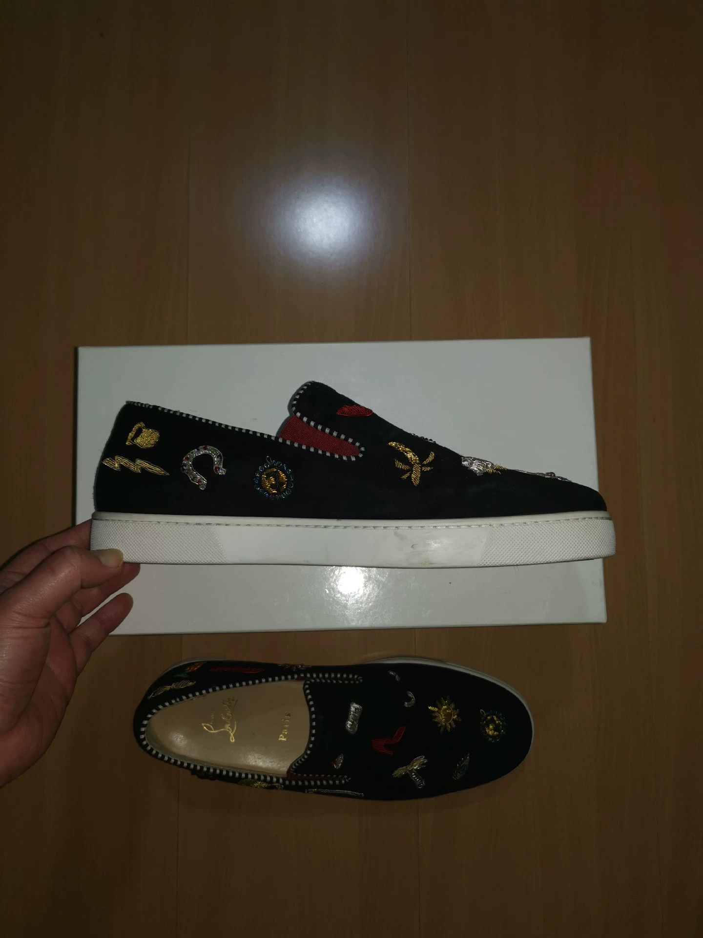 Christian Louboutin christian louboutin men's slip-on shoes with embroidery Size US 10 / EU 43 - 5 Thumbnail