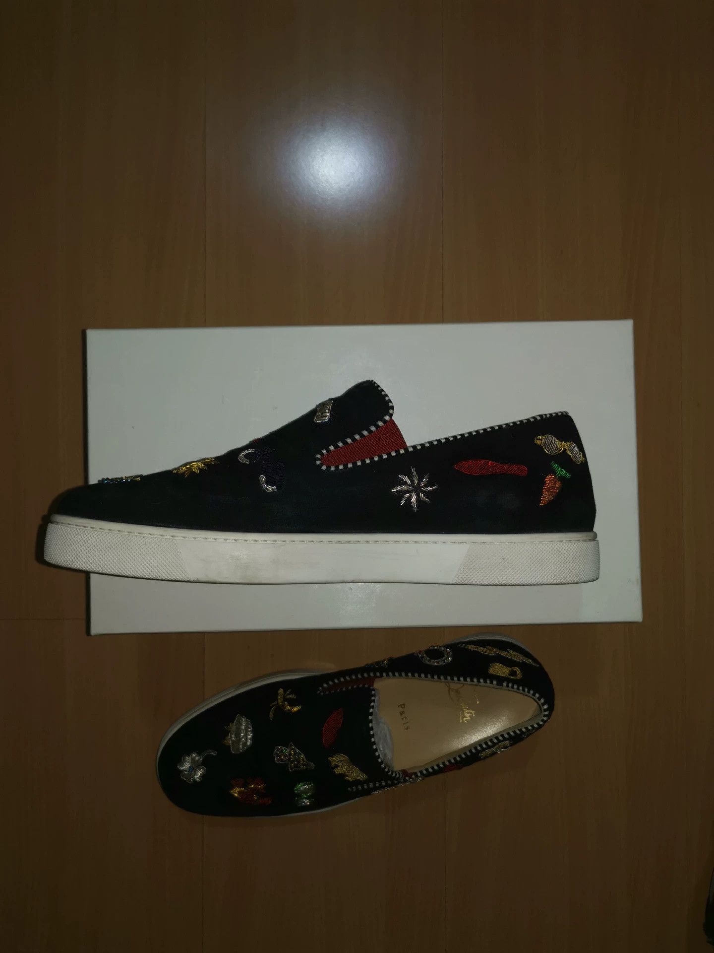 Christian Louboutin christian louboutin men's slip-on shoes with embroidery Size US 10 / EU 43 - 2 Thumbnail
