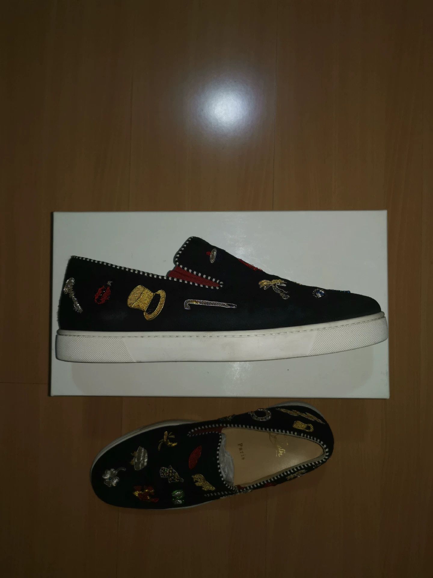 Christian Louboutin christian louboutin men's slip-on shoes with embroidery Size US 10 / EU 43 - 3 Thumbnail