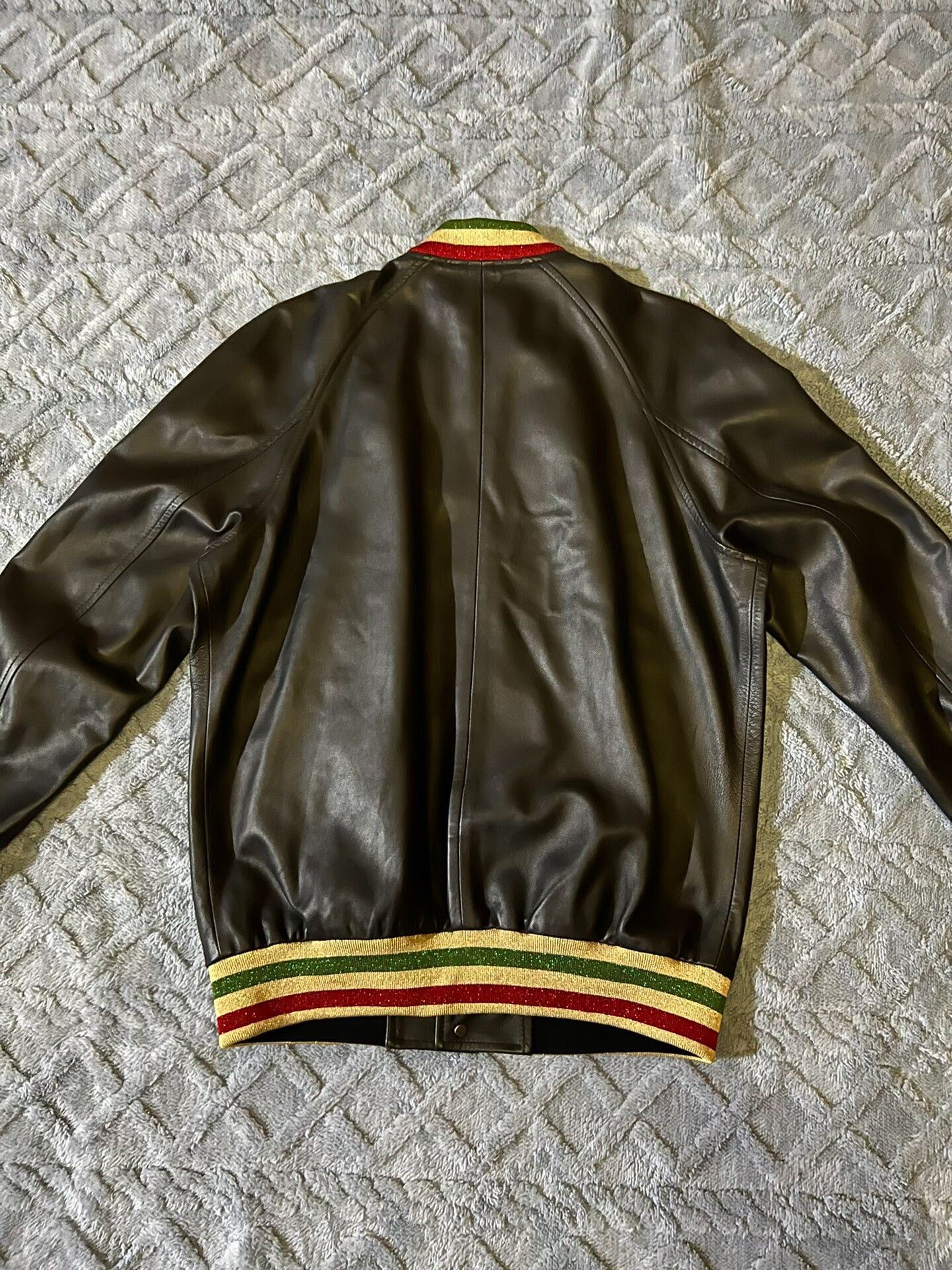 Palm Angels palm angels leather bomber jacket Size US L / EU 52-54 / 3 - 4 Thumbnail