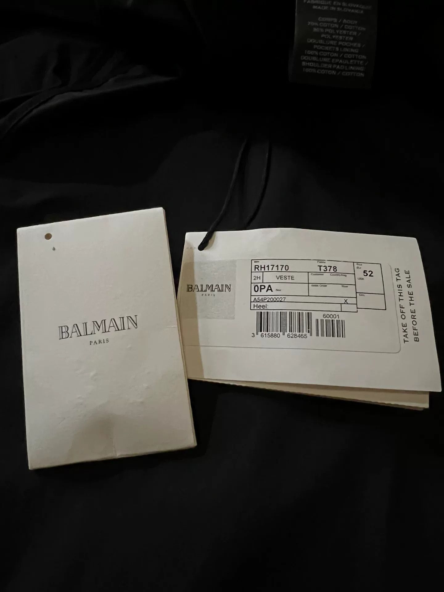 Balmain balmain black slim-fit blazer with silver buttons Size US L / EU 52-54 / 3 - 7 Thumbnail