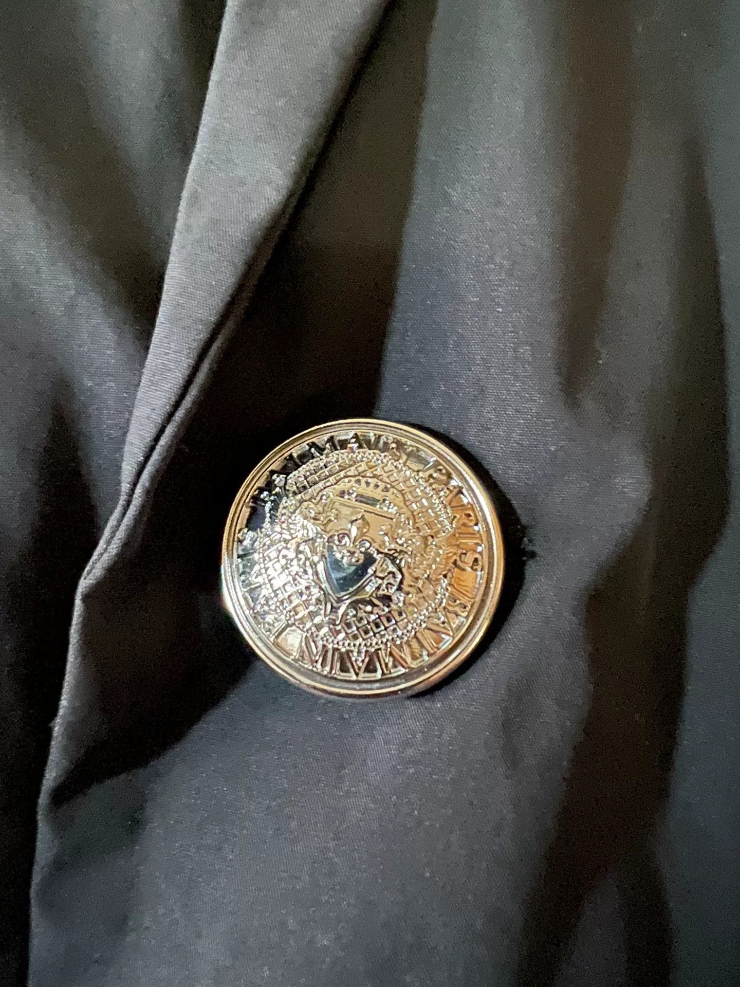 Balmain balmain black slim-fit blazer with silver buttons Size US L / EU 52-54 / 3 - 6 Thumbnail