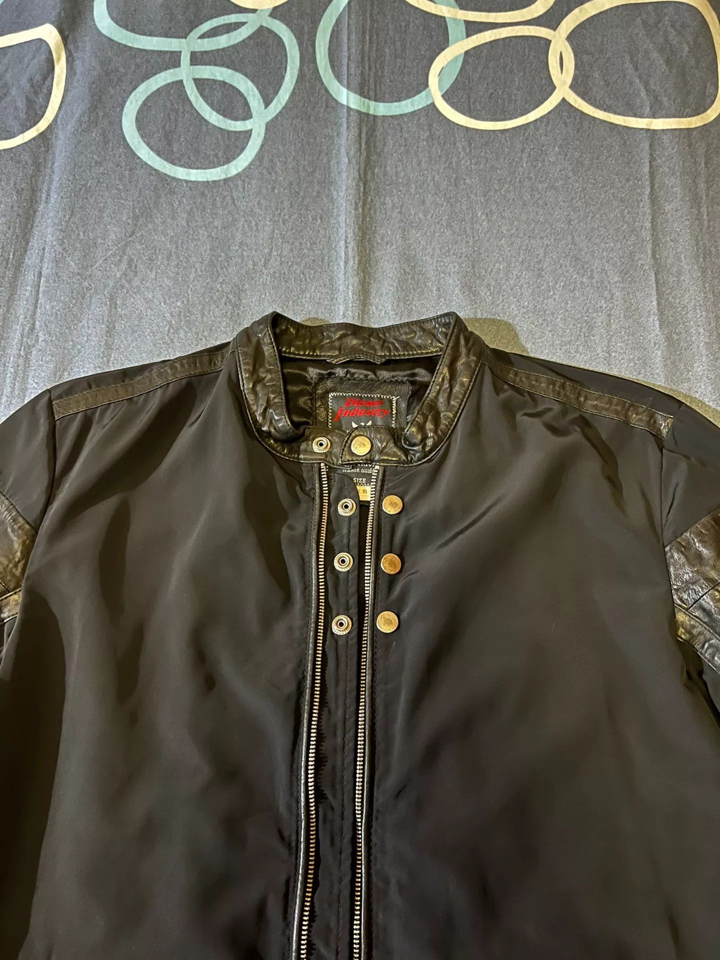 Diesel classic diesel leather patch zip jacket Size US XL / EU 56 / 4 - 5 Thumbnail