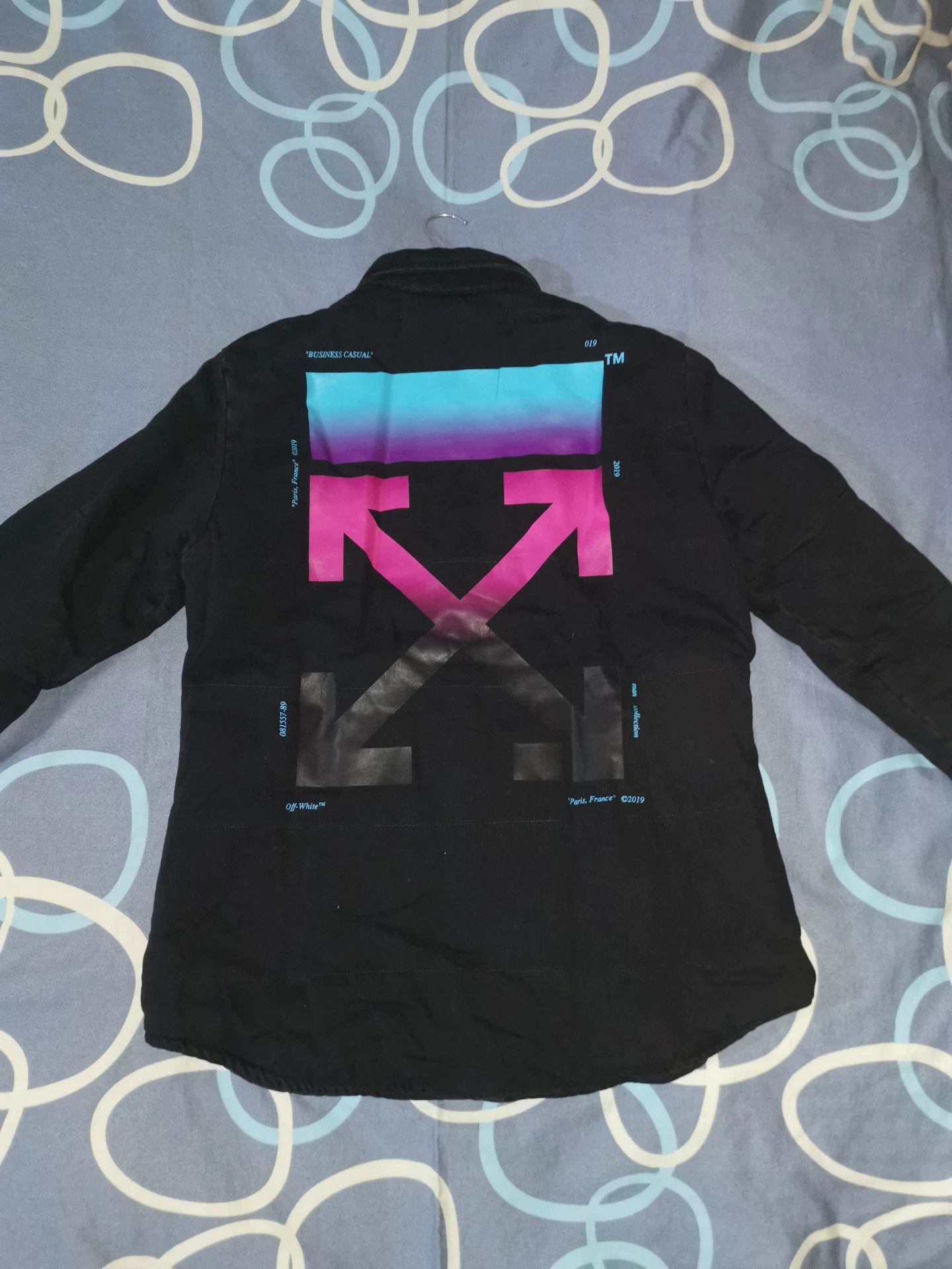 Off-White offwhite oversized cotton jacket with gradient design Size US M / EU 48-50 / 2 - 2 Thumbnail