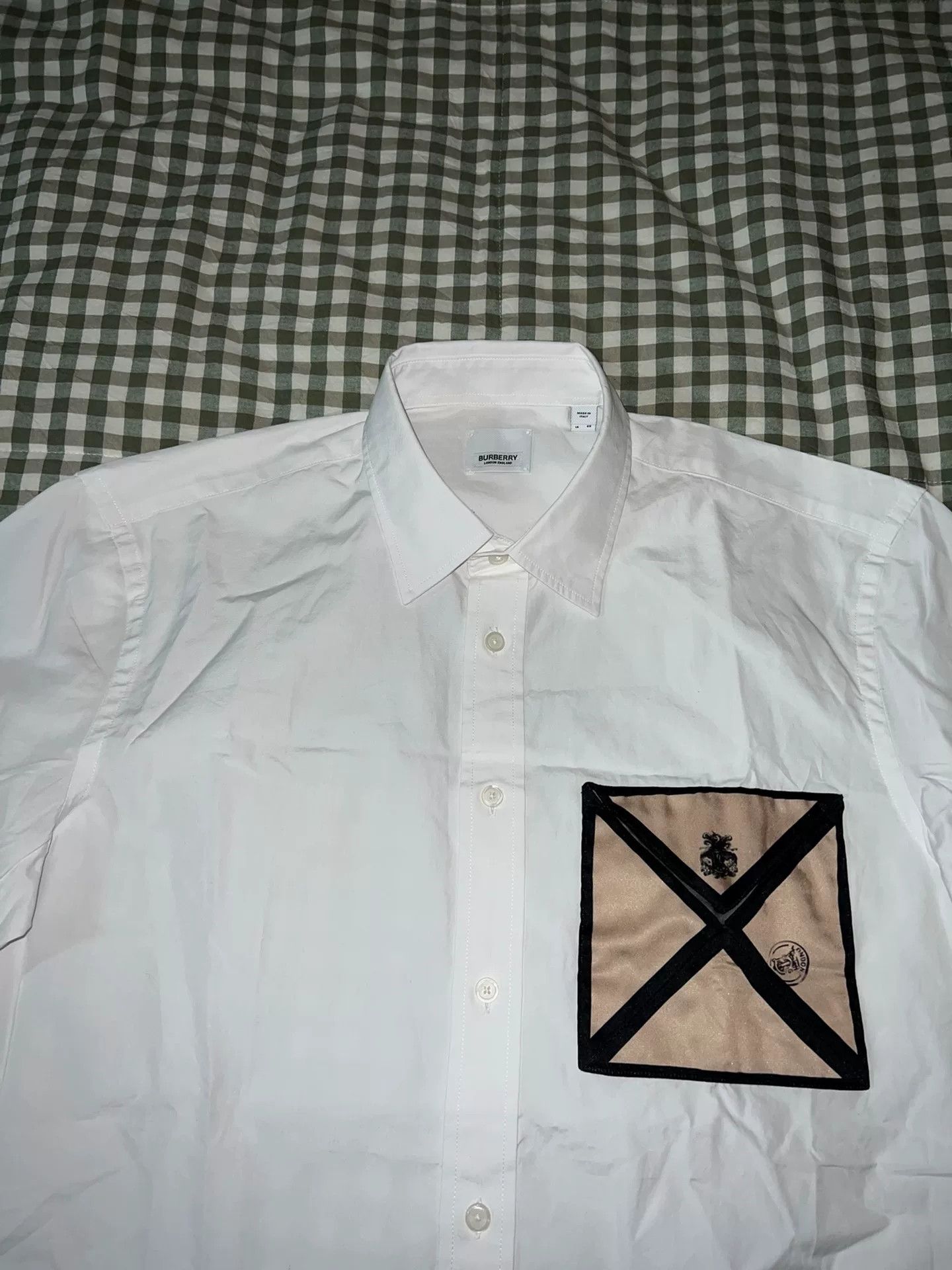 Burberry burberry silk shirt with unique pocket design Size US L / EU 52-54 / 3 - 2 Thumbnail
