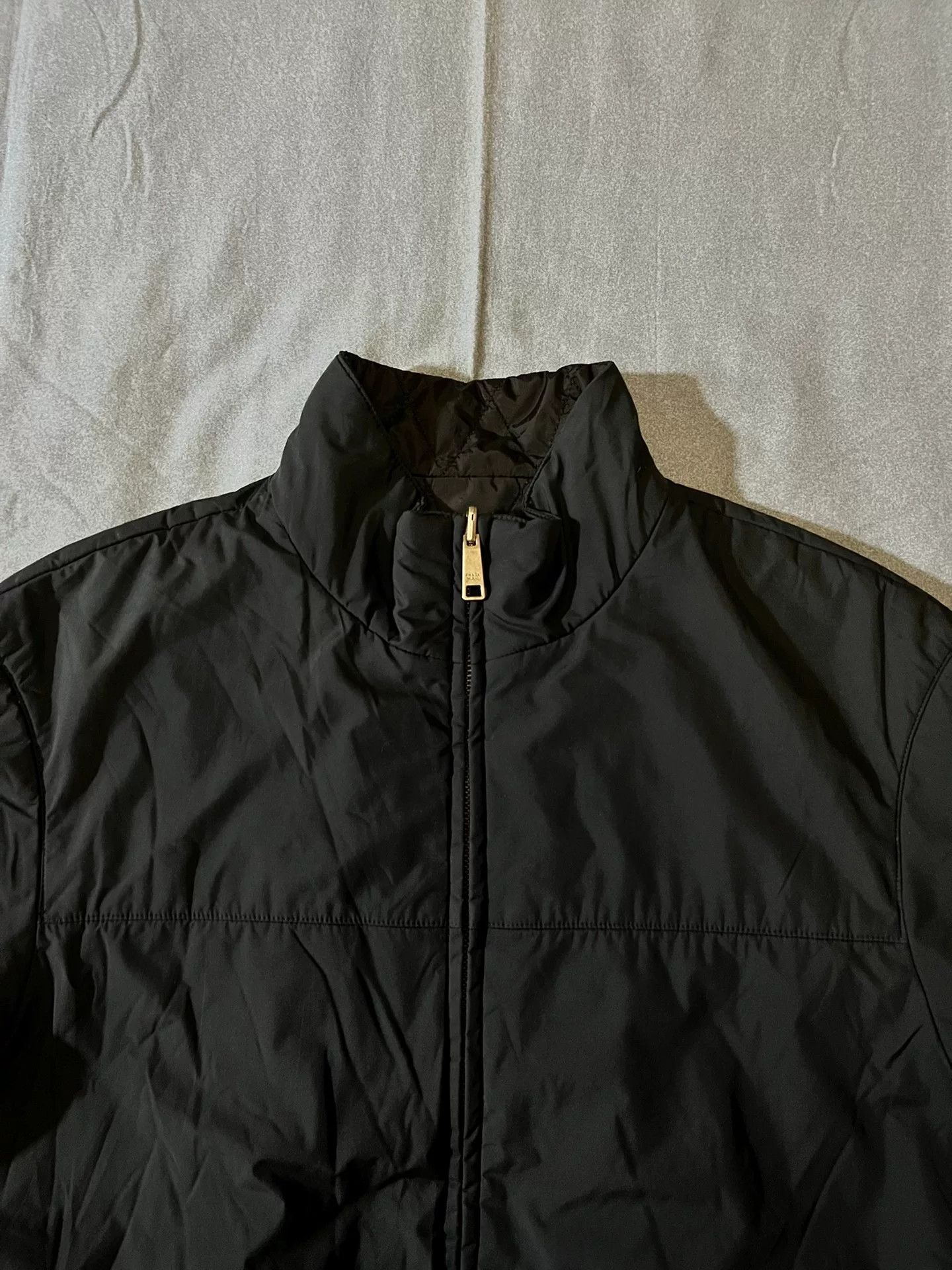 Prada prada reversible cotton jacket with logo stripe Size US XXL / EU 58 / 5 - 4 Thumbnail