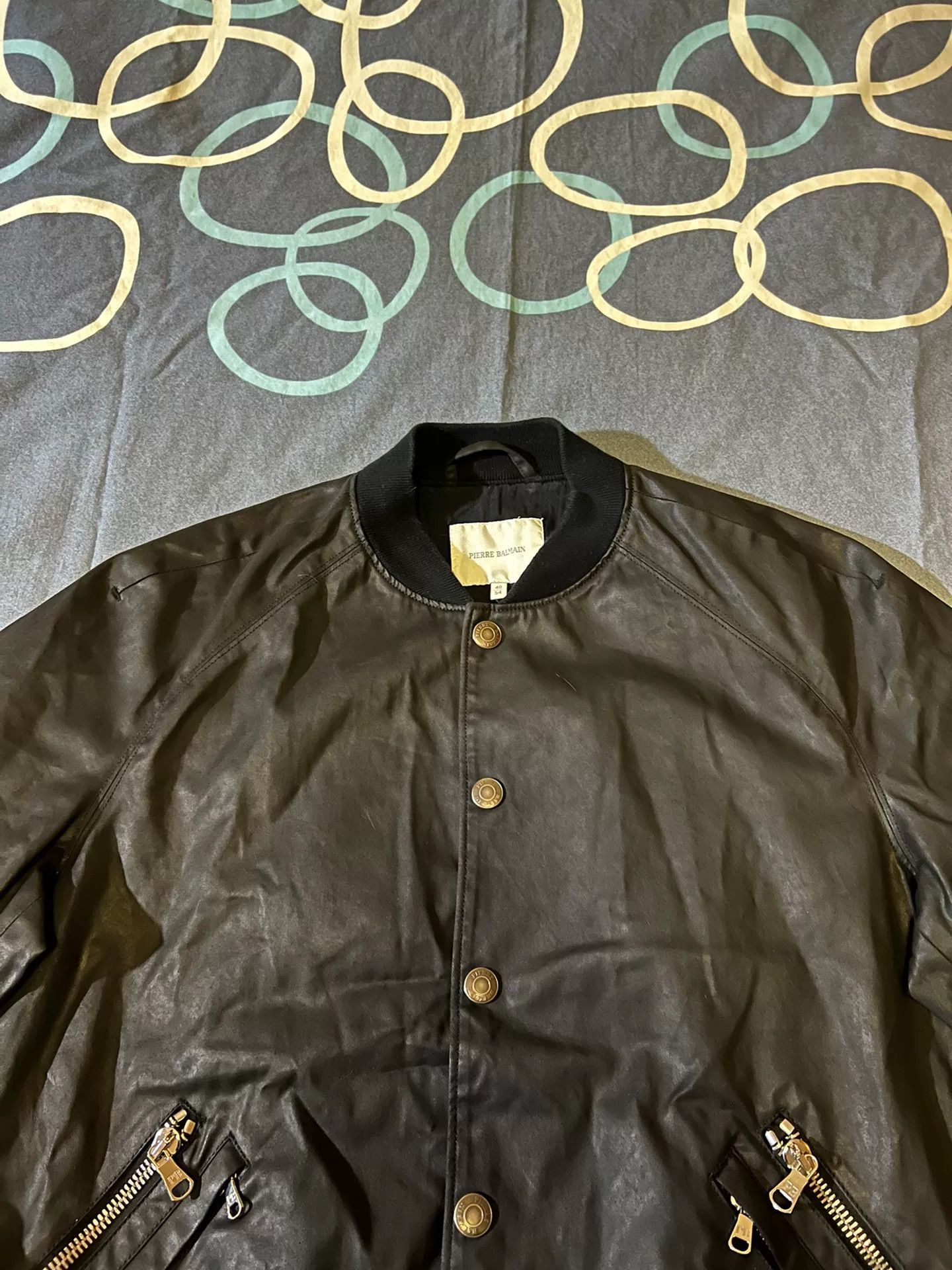 Balmain balmain coated leather bomber jacket Size US XXL / EU 58 / 5 - 2 Thumbnail