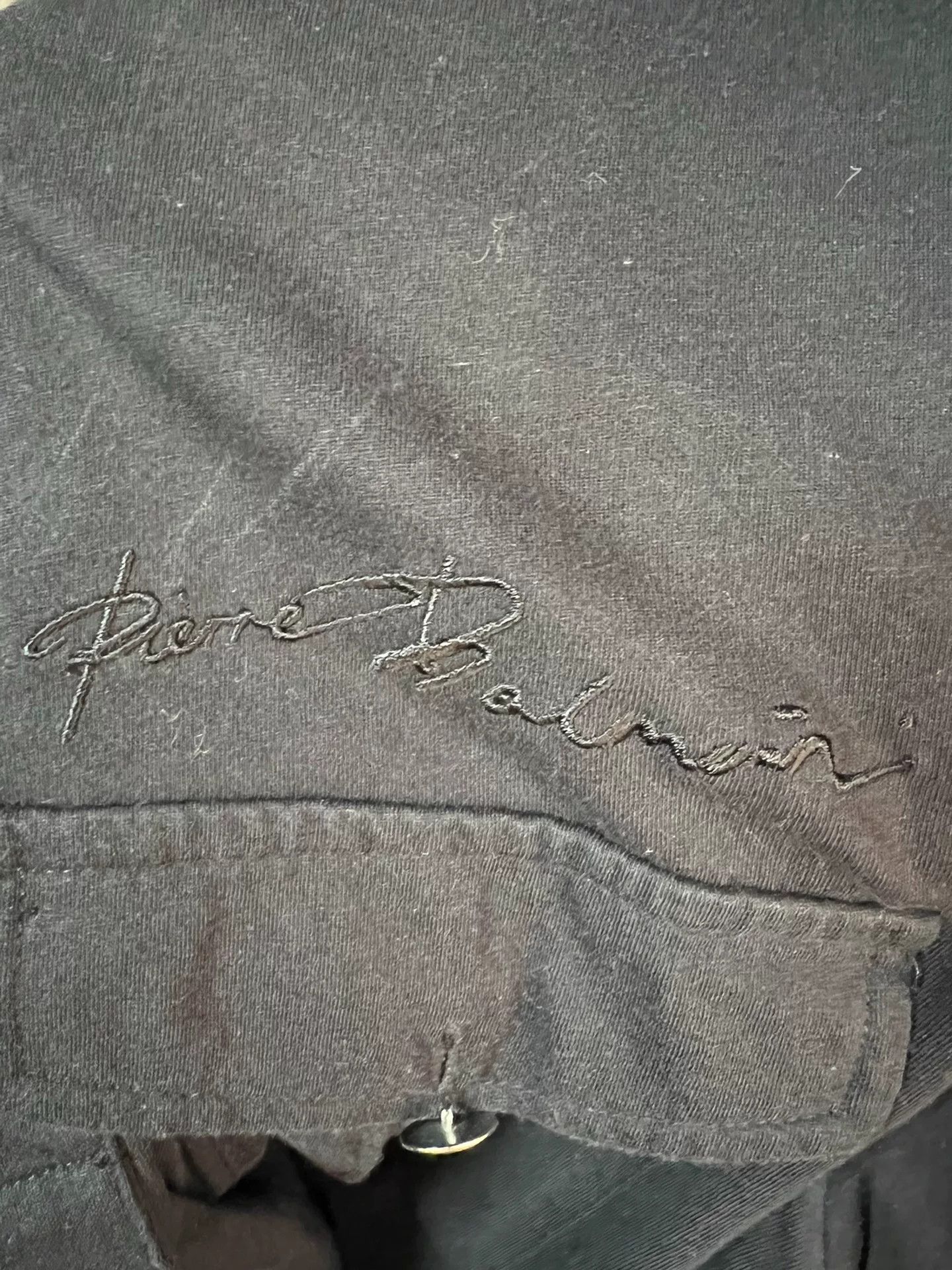 Pierre Balmain black embroidered logo short sleeve polo shirt Size US L / EU 52-54 / 3 - 4 Thumbnail