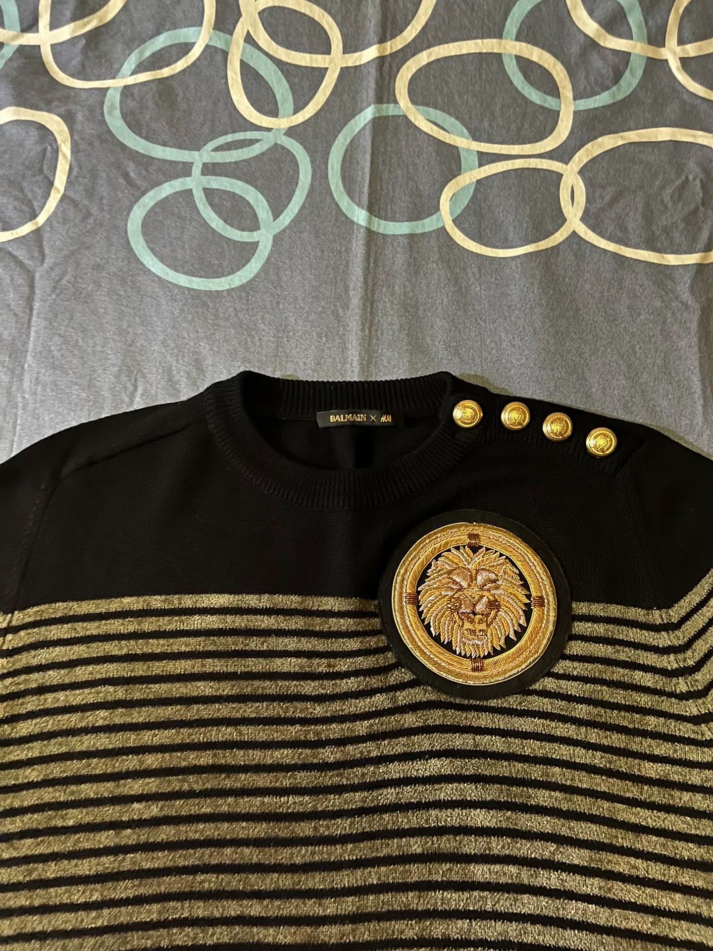 Balmain balmain x hm lion embroidered knit sweater Size L / US 10 / IT 46 - 2 Thumbnail