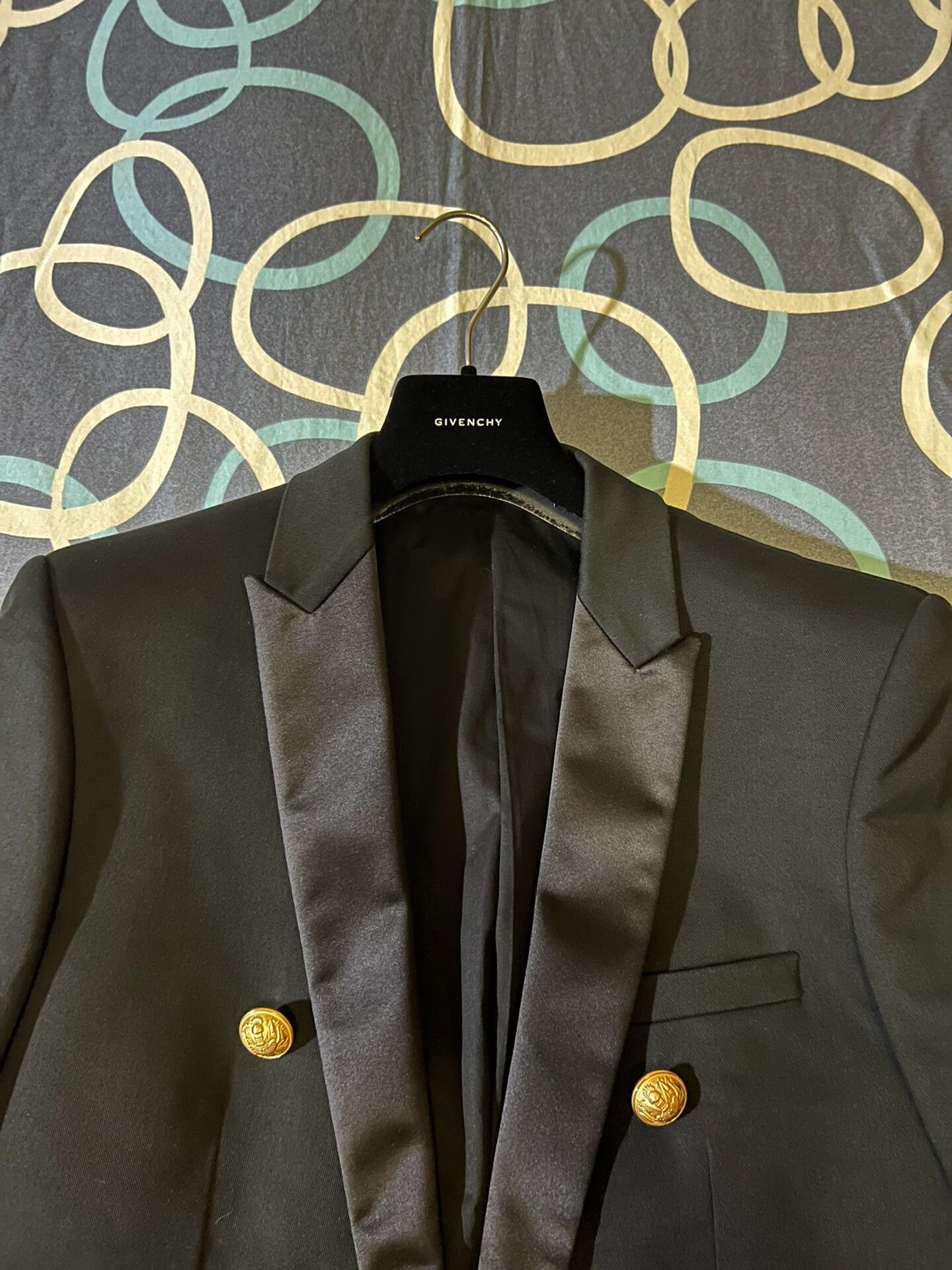 Balmain classic black double-breasted blazer with gold buttons Size US XXL / EU 58 / 5 - 2 Thumbnail