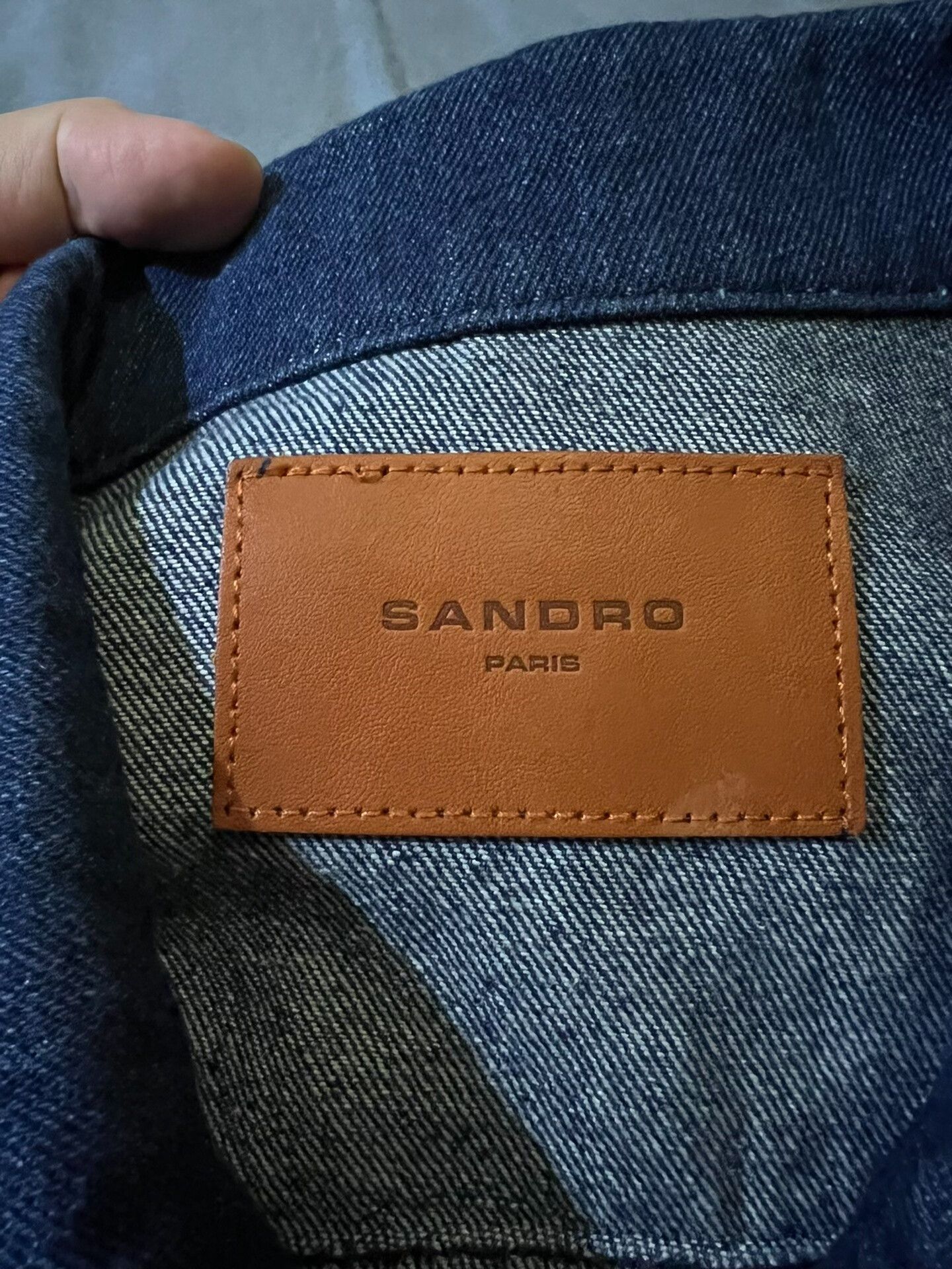 Sandro sandro embroidered denim jacket in dark blue Size US XL / EU 56 / 4 - 5 Thumbnail
