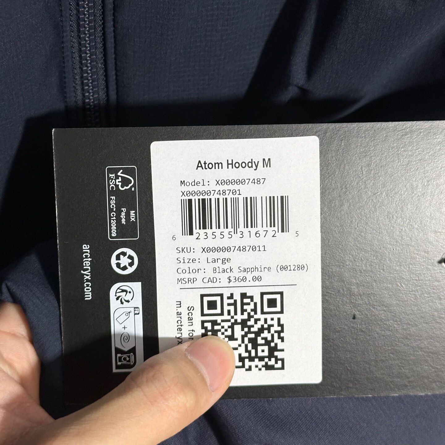 Arc'teryx Arcteryx Atom Hoody Hooded Jacket L Size Size US L / EU 52-54 / 3 - 6 Thumbnail